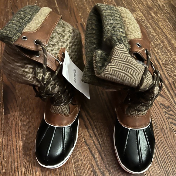 Dream Pairs Mid Calf Lace Up Snow Boots, Size 8, New - Picture 4 of 12